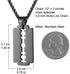 HZMAN Mens Stainless Steel Razor Blade Model Dog Tag Pendant Hip Hop Necklace,22+2" Chain...