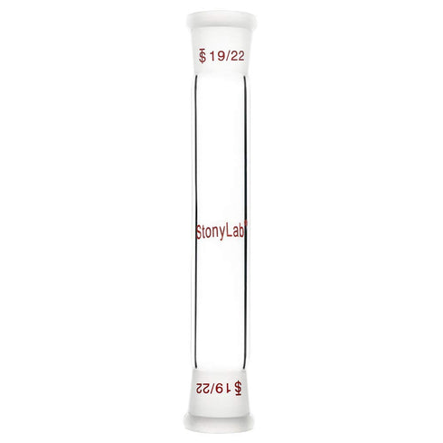 stonylab Glass Straight Connecting Adapter, Borosilicate Glass 90mm Between Two 19/22 Ground Outer Standard Taper Joints for Laboratory Lab Supply...