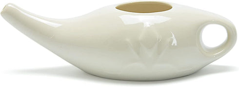 Ceramic Neti Pot for Nasal Sinus Cleansing Wash Irrigation Relief - Microwave and Dishwasher Safe - Petite...