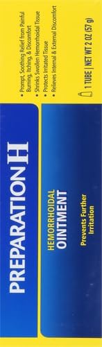 PREPARATION H Hemorrhoid Symptom Treatment Ointment, Itching, Burning & Discomfort Relief, Tube (2.0 Ounce)...
