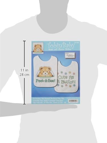 Tobin Under The Covers Stamped for Cross Stitch Baby Bibs Kit...