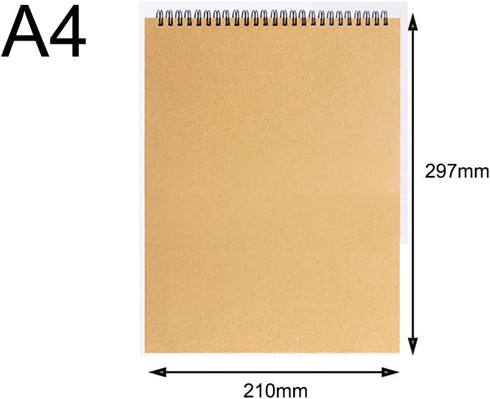 iXinyc A4 (11.69"x8.27") Spiral Sketch Book, Sketchbook for Drawing and Sketching, 30 Sheets, 160gsm Paper, Vertical Sketch Pad...