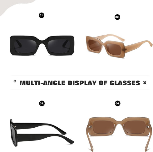Sunglasses womens trendy Men Square Multicolor Shades...