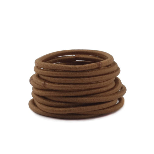 100 Pcs Baby Girls Hair Ties No Crease Hair Bands Elastic Ponytail Holders Thin Hair (2 mm x 2.5 cm,Light Brown)...