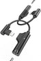 Iphone Adapter Lightning to 3.5mm Headphone AUX Jack Audio Dongle Cable Charge 2 in 1 Splitter(2pack) MFI Certified Compatible With 7 8 X XR XS 13...