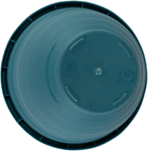 The HC Companies 10 Inch Rings Planter with Self Watering Disk - Lightweight Indoor Outdoor Plastic Plant Pot for Herbs and Flowers, Blue...