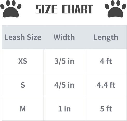 Lionet Paws Dog Leash Matching Dog Collar for Small Medium Large Dog...