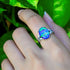 Opalescent Swirl Color Changing Oval Crystal Stone Brass Mood Ring Size Adjustable For Women...