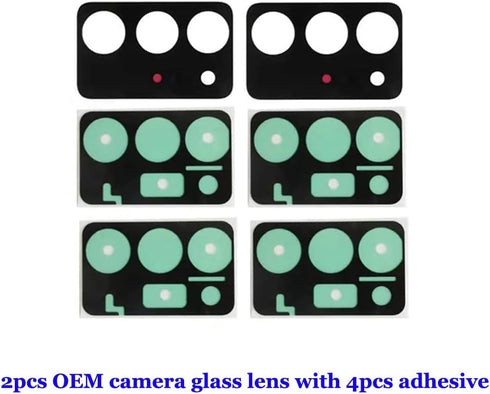 2pcs OEM Original Back Note 20 Ultra Camera Glass Lens Replacement for Samsung Galaxy Note 20 Ultra 5G (All Carriers) with Repair Tools Kit (2pcs ...