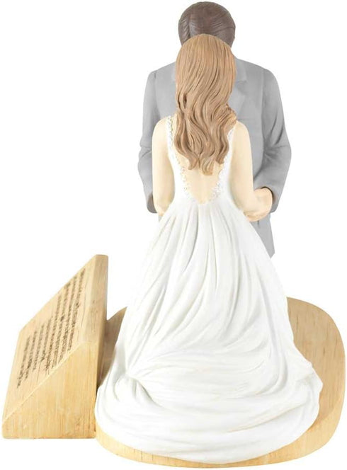 Dicksons Hear Our Prayer Kneeling Bride & Groom 5 x 5.5 Resin Stone Tabletop Figurine...