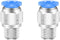 6mm Push to Connect Fittings Air Fittings,CEKER 6mm x 1/8" NPT Male Thread Air Lines Quick Connect Fittings Pneumatic Fitting 6mm Tubing Fitting P...