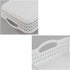 White Plastic Storage Basket Tray, Pack for 6 (Large)...