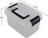 Teyyvn Plastic Mini Latch Box, Storage Bin with Locking Lids(Pack of 4, 2 L, Clear)...