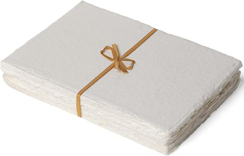 400 GSM | 40 Sheets | Vintage Paper, Handmade Paper, Deckled Edge Paper made of Virgin Egyptian Cotton - Textured Paper, Old Paper, Fancy Paper, K...
