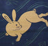 Made in Japan Indigo Dyeing Fortune Rabbit Noren Curtain Tapestry...