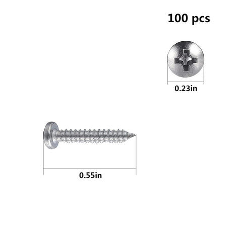 100 Pcs Fence Wire Agricultural Fencing Screws, Stainless Steel Screw for Mount Welded Wire to Vinyl, Wood or Metal Fence...