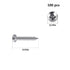 100 Pcs Fence Wire Agricultural Fencing Screws, Stainless Steel Screw for Mount Welded Wire to Vinyl, Wood or Metal Fence...