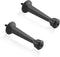 HOME MASTER HARDWARE Heavy Duty 3 in Solid Rigid Door Stop Door Stoppers Door Stops Matte Black 2 Pack w/Rubber Tip...