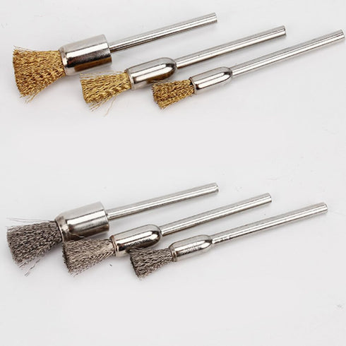 15Pcs Wire End Brush, Crimped End, Pen Shape Wire Wire Brush for Drill Attachment Wire Brush Wheel for Drill Metal Brush Drill Bits Hex Shank for ...