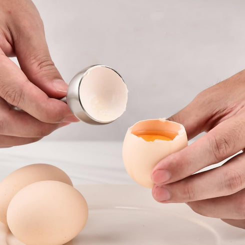 2 PACK Stainless Steel Egg Topper, Opener Egg Cracker Topper Egg Shell Cracker, Eggshell Cutter Egg Cracker, Perfect Egg Opener for Soft Boiled Eg...