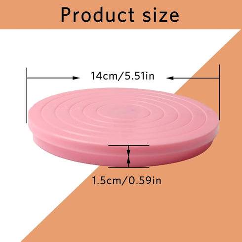 2PCS 5.5in Mini Cake Turntable, 360 Degree Revolving Cake Stand Dessert Turntable Base Giratoria para Pasteles for Cupcake Decorating Displaying...