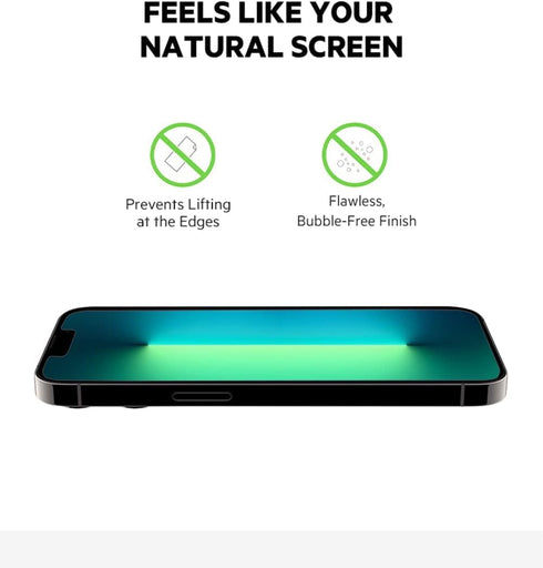 Belkin Tempered Glass Privacy Screen Protector 2-Pack for iPhone 14, iPhone 13, iPhone 13 Pro - Installation Guide Tray Included for Easy Applicat...