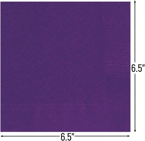 Deep Purple Paper Luncheon Napkins, Pack of 20 - Perfect for Parties, Birthdays, Weddings, Holidays & Special Events...