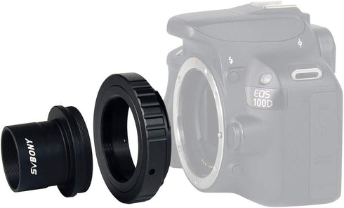 SVBONY T2 T Ring Adapter and T Adapter, 1.25 inches Metal Telescope Camera Adapter for Canon EOS Standard EF Lenses and Telescope Camera Astrophot...