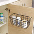 3 Set LeleCAT Adhesive Over the Cabinet Door Wire Baskets for Organizing for Kitchen Food Pantry Bathroom Shelf Storage No Drilling Wall Mounted,B...