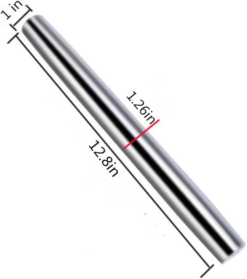 Smooth Stainless Steel Rolling Pin for Baking Fondant, Pizza, Pie, Pastry, Pasta, Dough, Cookies (12.8in)...