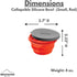 Collapsible Silicone Bowl with Lid for Camping and Backpacking - Camping Dishware Gear Essentials in Small/Red (Made by Caddis Sports, Inc.)...