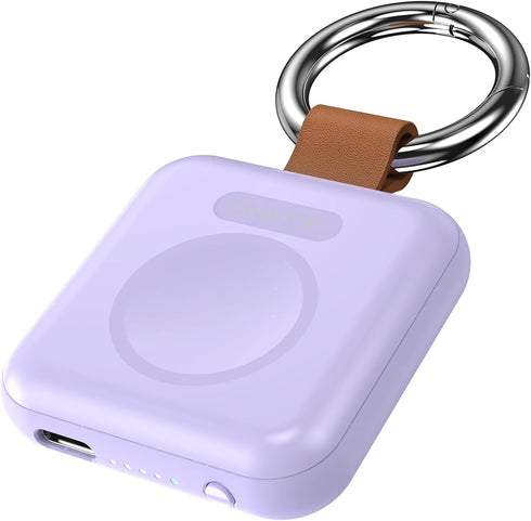 Portable Wireless Charger for Apple Watch 1200mAh, Compatible with Apple Watch Series 9/8/UItra/7/6/5/4/3/2/1SE, Magnetic Apple Watch Charger Keyc...