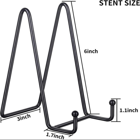 5 Pack 6 Inch Plate Stands for Display?Black Metal Iron Picture Frame Holders Stand?for Display Pictures? Photo Frames? Book? Decorative Plates? P...
