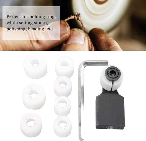 Ring Setting, Jewelry Ring Processing Tool Setter Clamp Channel Stone Setting Tool Kit for Ring Setting Expanding...
