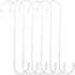 6 Pack 10 inch White Steel Heavy-Duty S Hooks for Kitchen, Bathroom, Garage, Outdoor, Hangers, Towel, Utility, Food, Wall Mount, Decoration, Key H...
