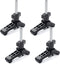 POWERTEC 71661-P2 Mini T Track Hold Down Clamps Woodworking Series, 3-3/4” x ¾ Reinforced Plastic Clamps with Steel T-Bolts, 4 PK, Black...