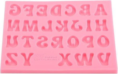 Alphabet Silicone Mold, 26 Uppercase Letters Mold Cookies Desserts Making Tool for Chocolate Fondant Polymer Clay Candy Gummy Cake Decoration...