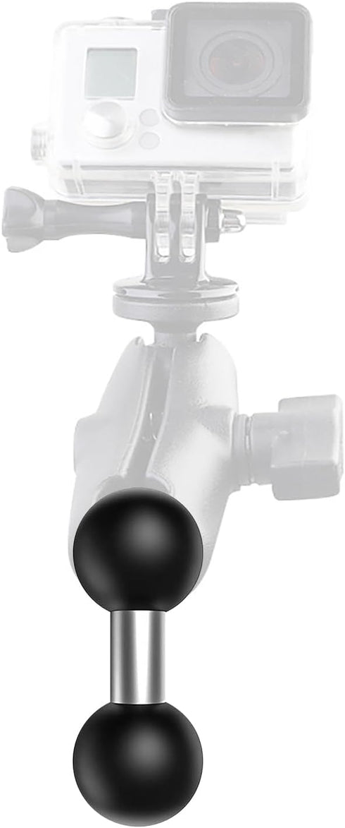 Double 1" Ball Mount Base Ball Adapter Compatible with RAM Mounts B Size 1 inch Double Ball Socket Arms, Black-1...
