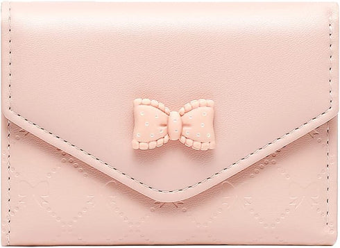 Sunwel Fashion Trendy Bow Small Bifold Wallet with Cash Credit Card Holder ID Window for Women Girls...