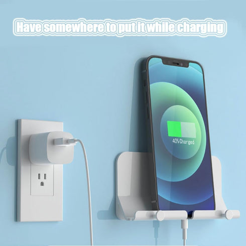 Wall Mobile Phone Holder Phone Holder for Wall Multifunctional Phone Holder Phone Stand with Hook Wall Phone Holder Smartphone Stand Cell Phone Ho...