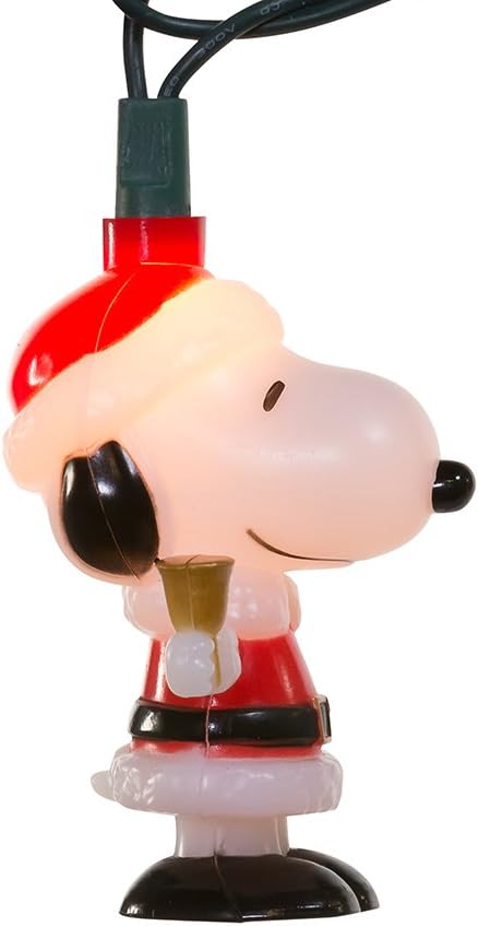 Peanuts Kurt Adler UL 10-Light Santa Suit Snoopy Light Set...