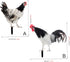 2pcs Decorative Garden Inserts Outdoor Sculpture Garden Poultry Statue Outdoor Sign Garden Stake Yard Sign Outside House Decor Garden Chicken Stat...