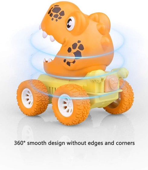 Dinosaur toy,press & go car toy dinosaur push and go toy for 2 3 4 5 year old boys girls Party birthday gift car toy(Wheel color random)...