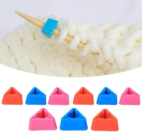 Triangular Crochet Needles Point Protectors Knitting Needles Tips Silicone Knit Point Protectors Sewing Accessories...