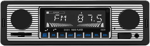 Classic Single Din Car Radio with Car Bluetooth,Car Stereo FM Radio,Hands-Free Calling,USB/SD/AUX Port,Car Mp3 Player,Voice Control,Remote Control...