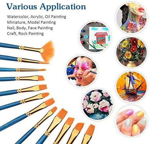 Jinzi Non-Toxic Stained Glass Paint, Top Permanent Glass Paint, Lacquer Stained Glass Art Paint, Glass Paint with 10 Pieces Nylon Hair Brush...