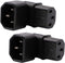 IEC C14 to C13 Power Adapter PDU Plug/Socket Down 90 Degree for LCD Wall Mount TV 2 Pack...