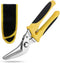 8 Inch Heavy Duty Scissors, Multifunction Shears for Cutting Cable Wires, Cardboard (8-Inch Curve Snips)...