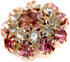 10 pcs Fancy Pink Mix Color Rhinestones Sewing Metal Shank Buttons for Coats -22mm -8/9"...