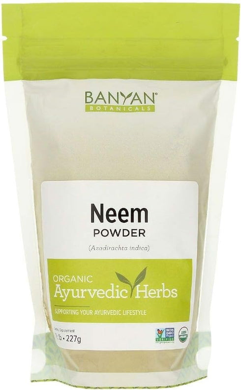 Banyan Botanicals Neem Powder - Organic Azadirachta Indica - Purifying Ayurvedic Herb for Healthy Skin & Blood* – 1/2 lb. – Fair for Life Sustaina...